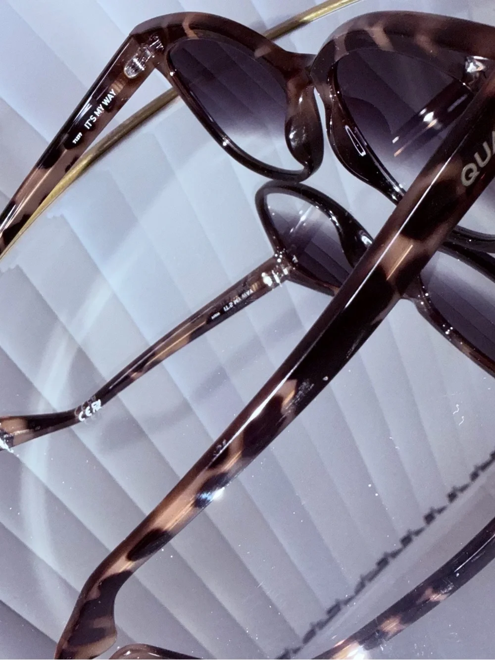 Quay Australia Tortoiseshell Cat-Eye Sunglasses with Gradient Smoke Lenses